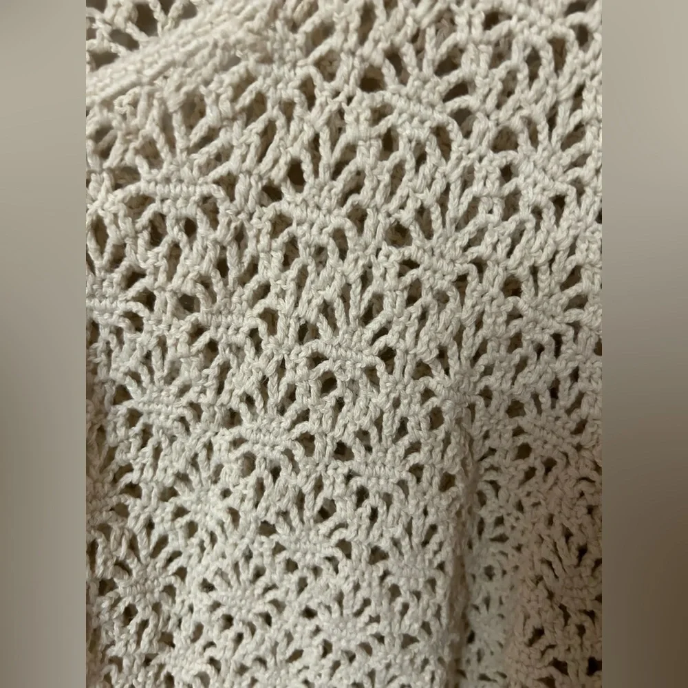 Vintage Northern Reflections Cream Open-Knit Cardigan - Picture 11 of 15